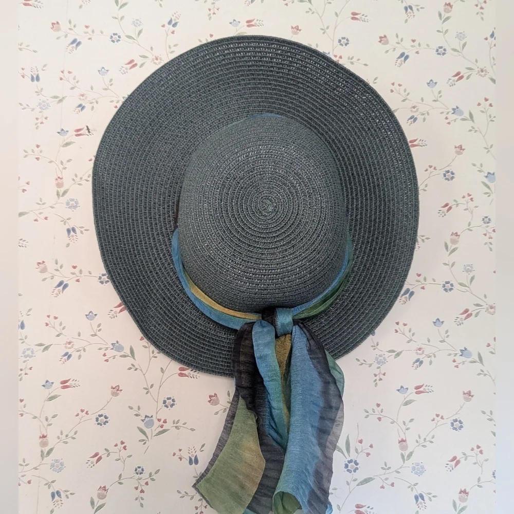 💙 Sun Hat Woven Rattan Summer Spring Resort Beach Break Vacation